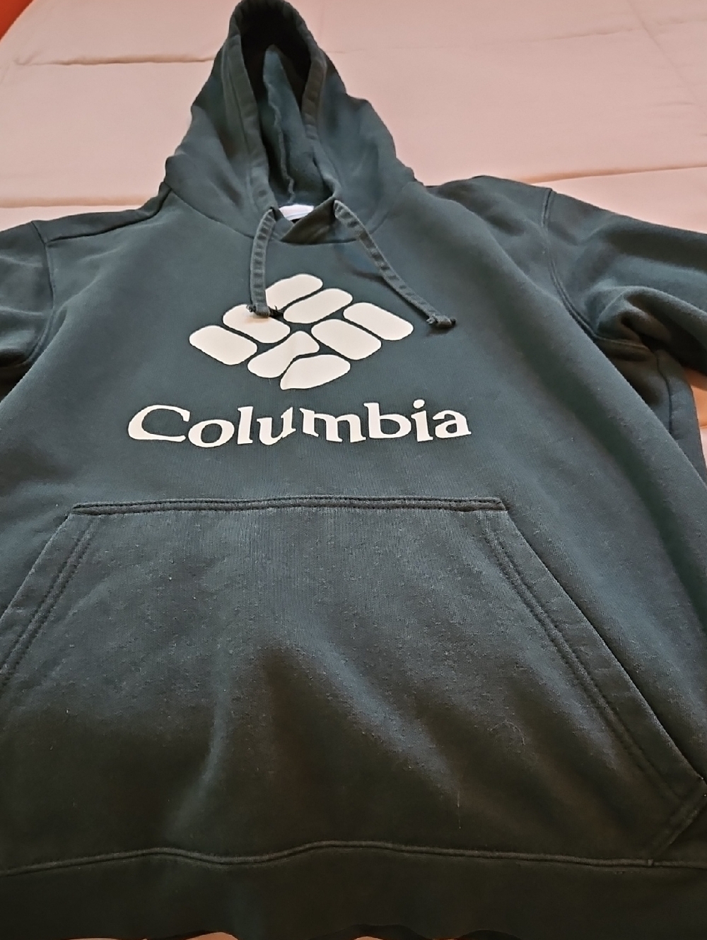 Columbia Dark Green Hoodie with White Logo